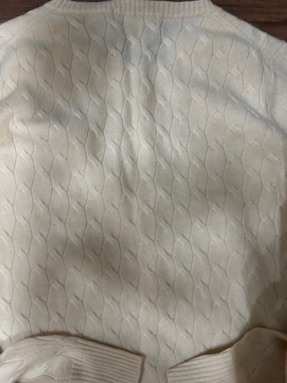 Wendy Bellissimo Pale Yellow Cable-Knit Button Cardigan - Picture 5 of 5